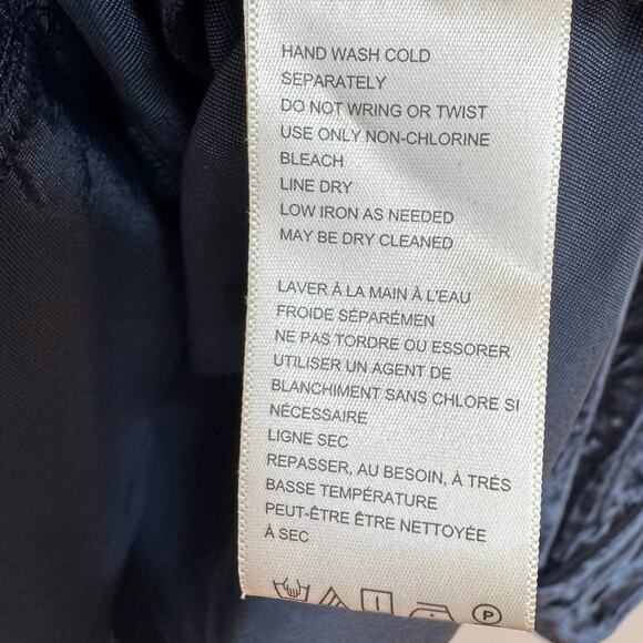 Free People Luxy Velvet Solid Long Sleeve Top Navy Blue/Night Sky Size M - Picture 7 of 8